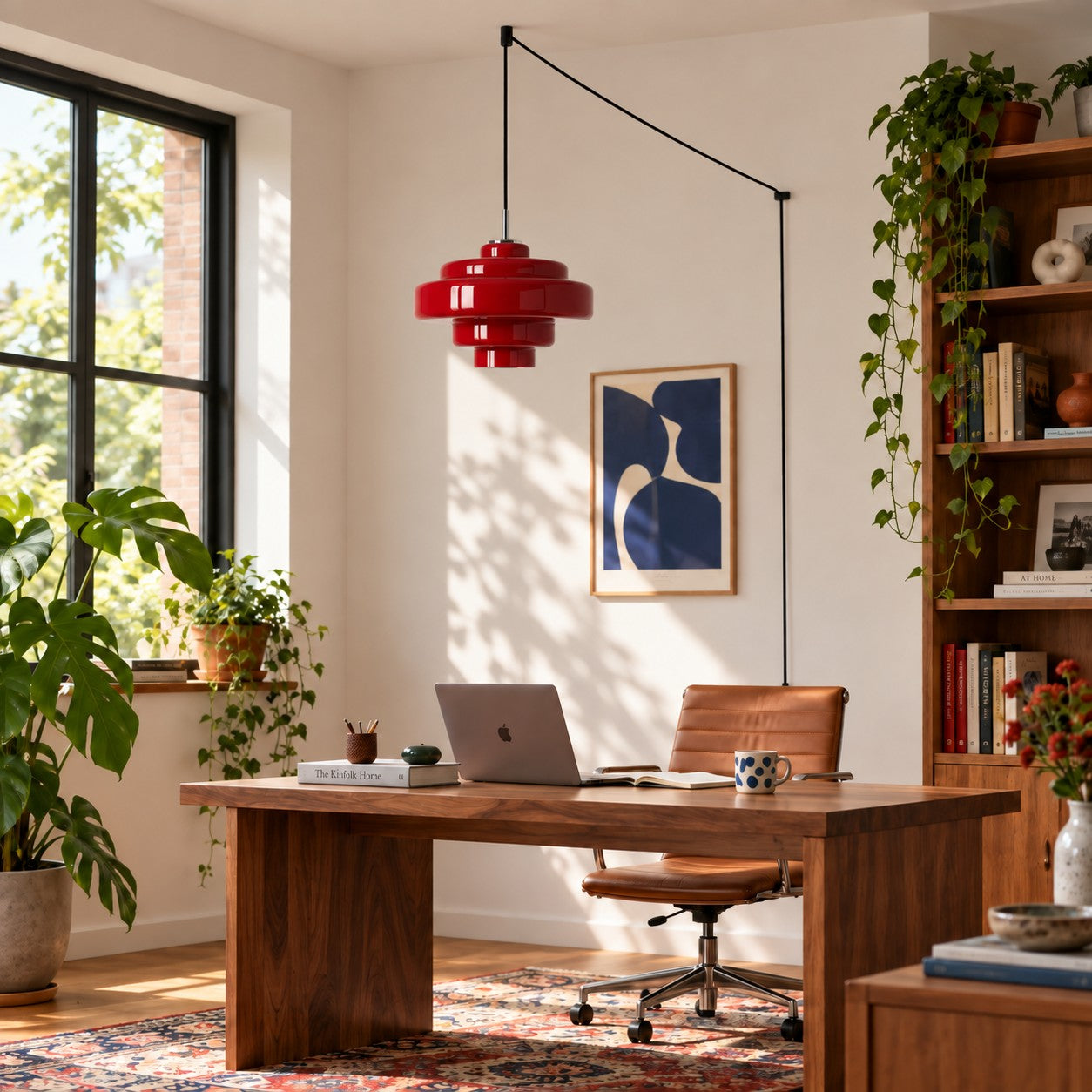 Koloro Millie Glas-Pendelleuchte mit Stecker - Retro-Pendelleuchte in bunten Farben für moderne Innenräume