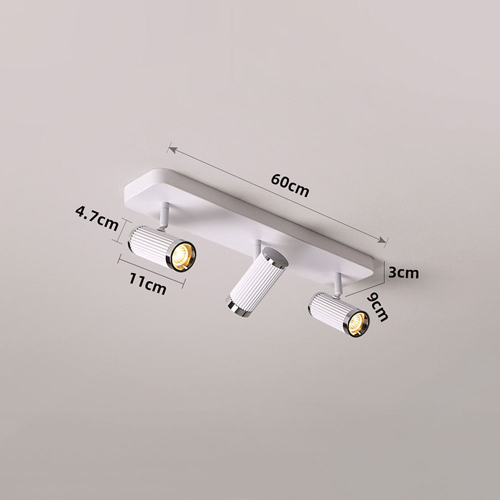 Weiße LED-Schienen-Deckenleuchte – einfache, moderne, verstellbare Metallleuchte