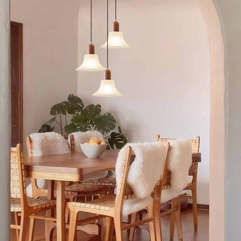 Retro Glass Pendant Light - Creative Bedroom Lighting Vintage