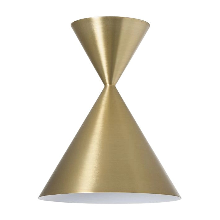 Brivana Metal Semi-Flush Ceiling Light - Modern Cone Lamp for Hallway