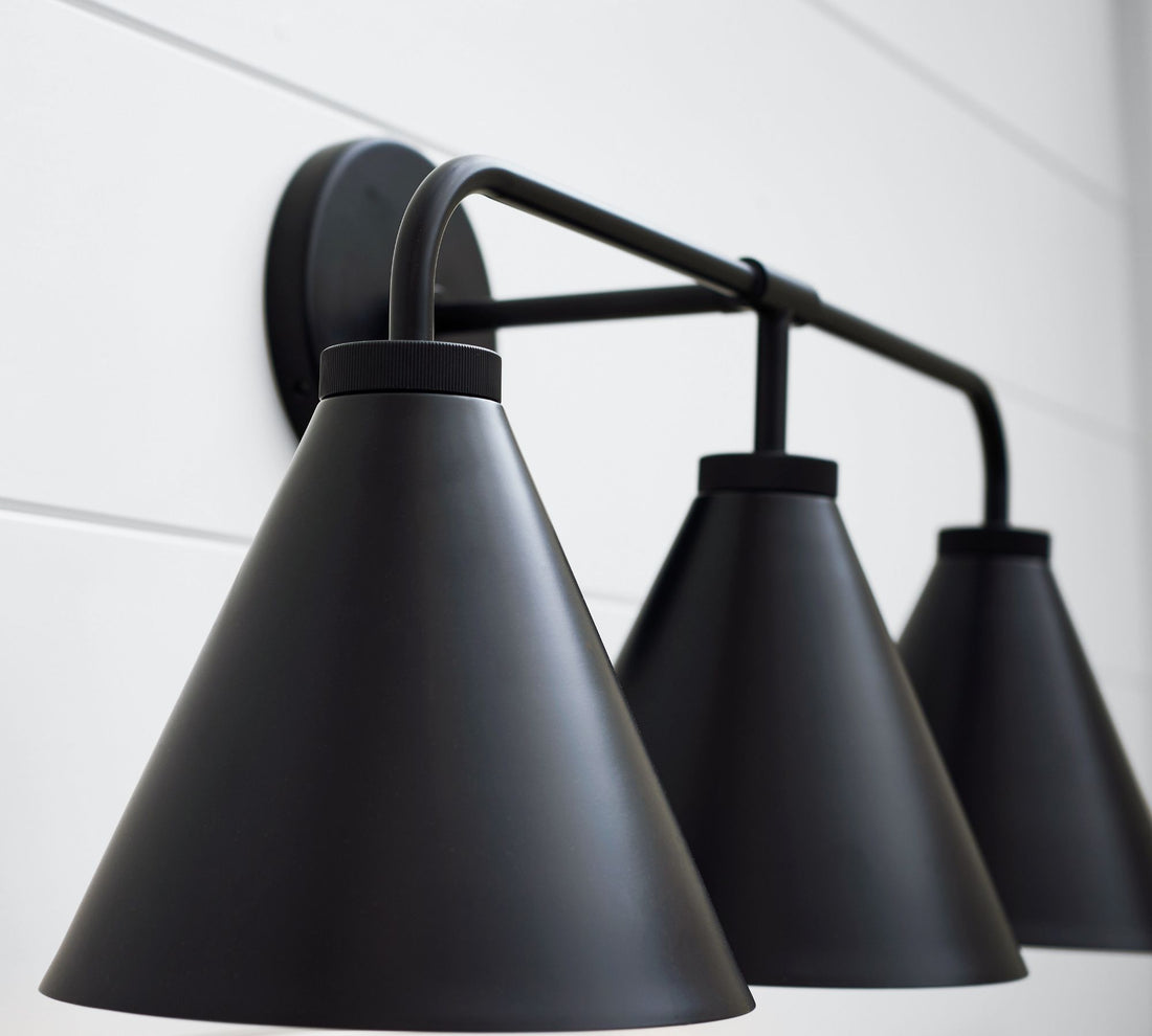 Korvi Metal Cone Wall Lamp - Classic Multi-Head Tapered Wall Sconce