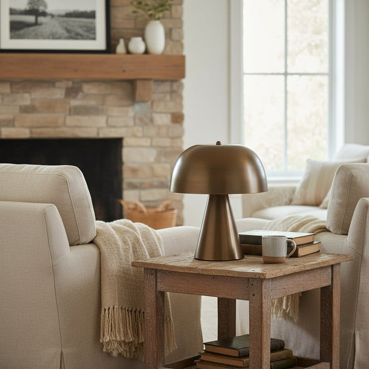 Lustrona Cordless Table Lamp Vintage-Inspired Accent Lighting for Living Room