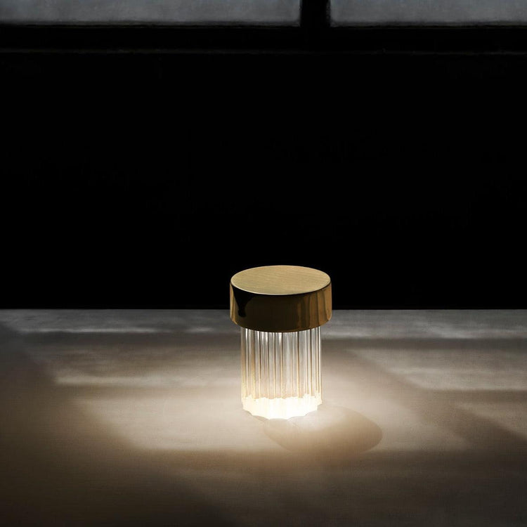 Tragbare Tischlampe – wiederaufladbare Glaslampe für Wohnzimmer und Schreibtisch