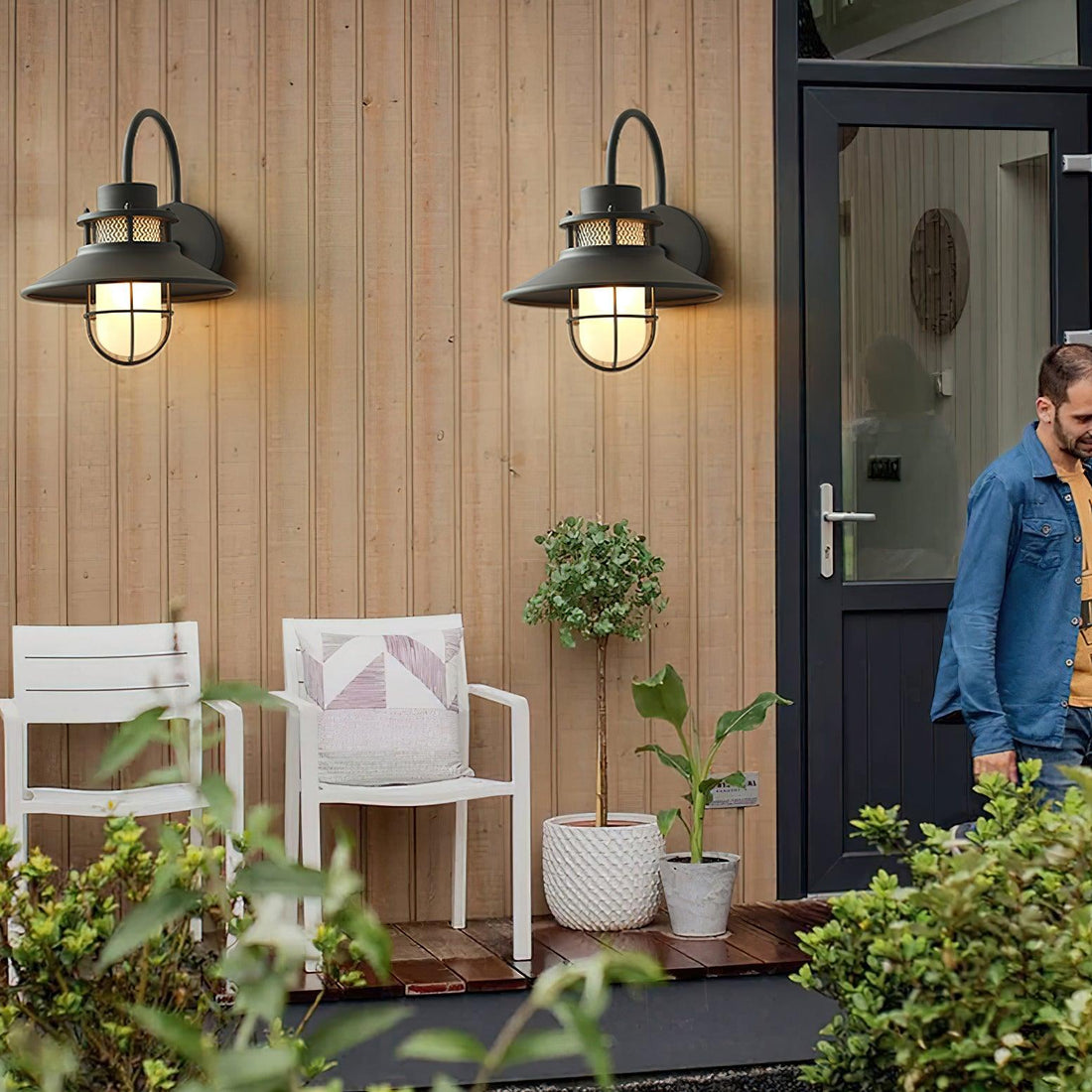 Outdoor Wall Lamp - Industrial Decor Wall Lamp Great for Patio/Porch