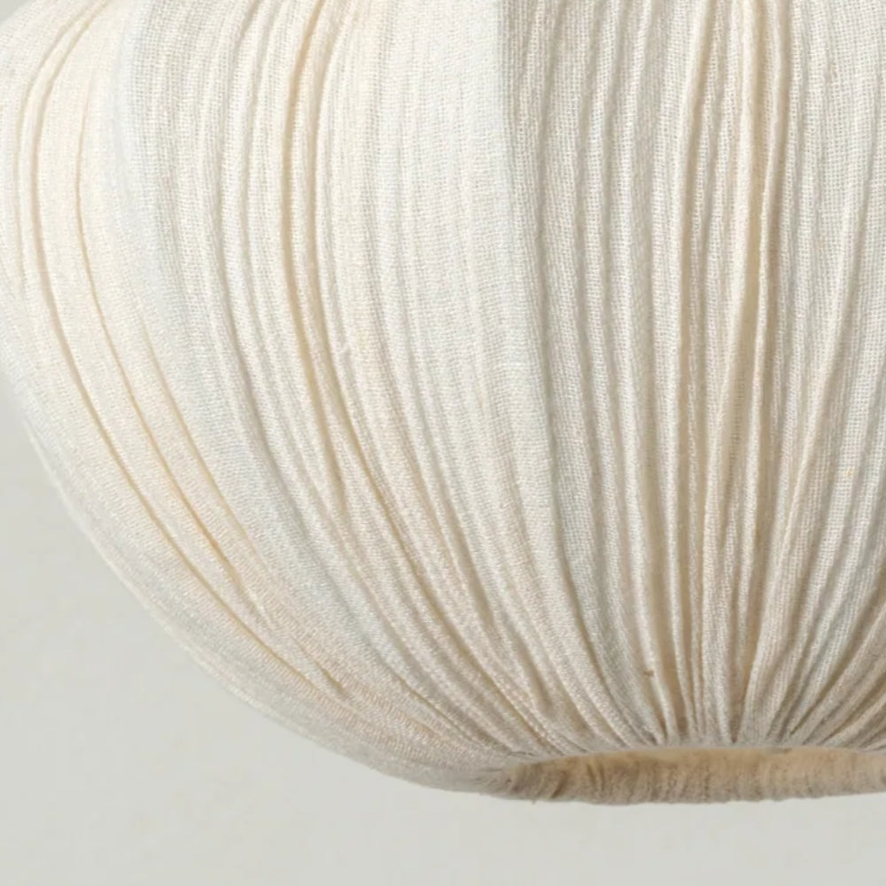Linbron Pendant – Soft Linen Shade and Curved Frame Modern Light for Dining Room