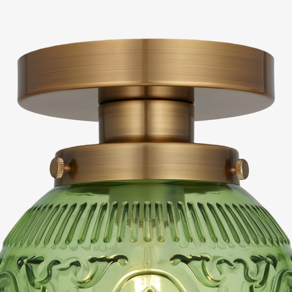 Naveliro Sphere Glass Flush Mount Ceiling Light - Timeless Design for Living Room and Kitchen