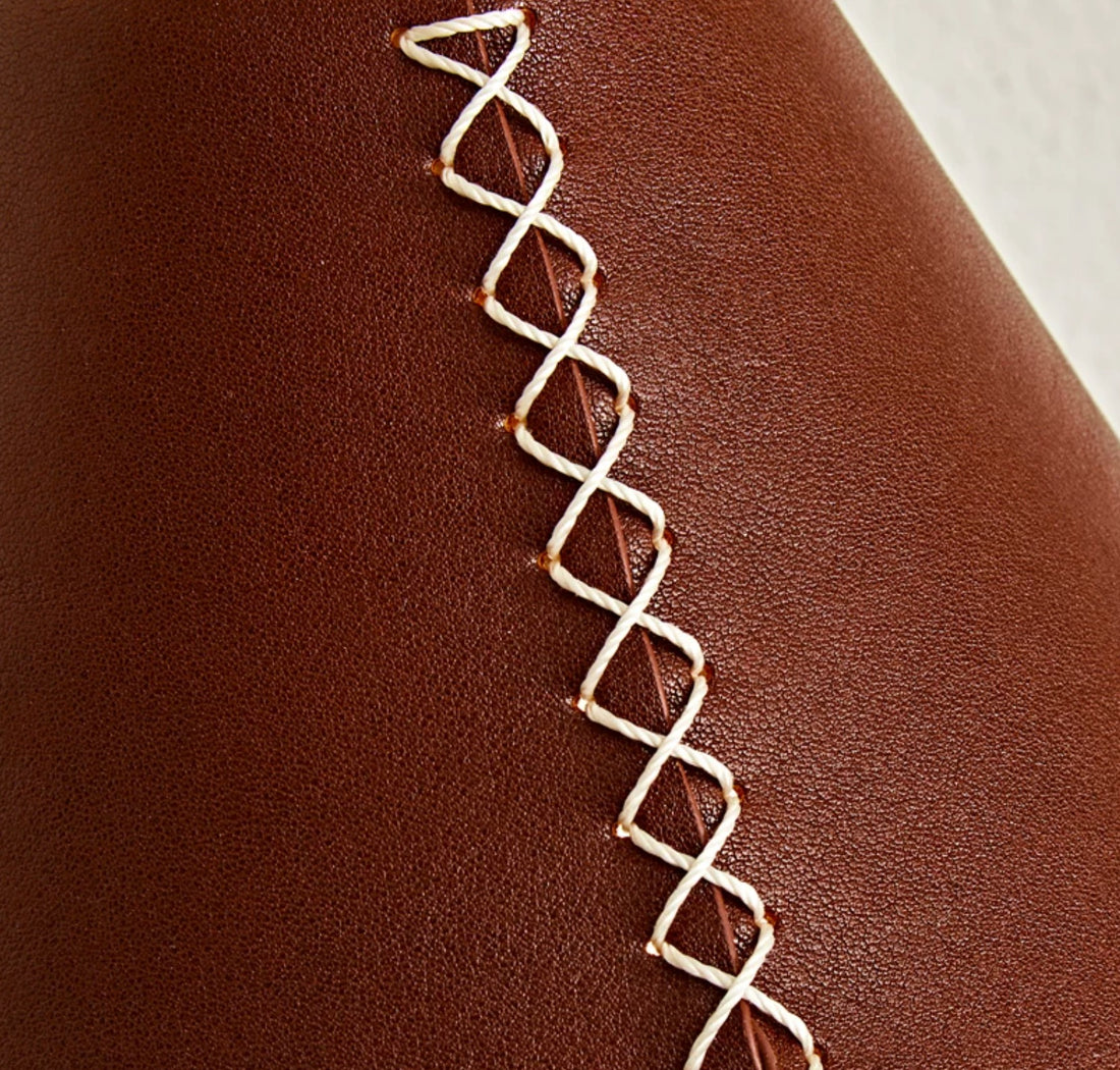 Brown Leather Wall Sconce