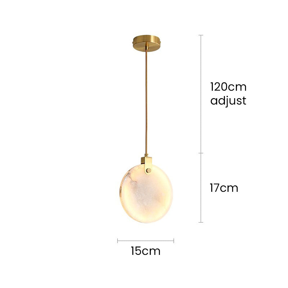 Marble LED Pendant Light - Minimalist White Elegance Lighting Modern