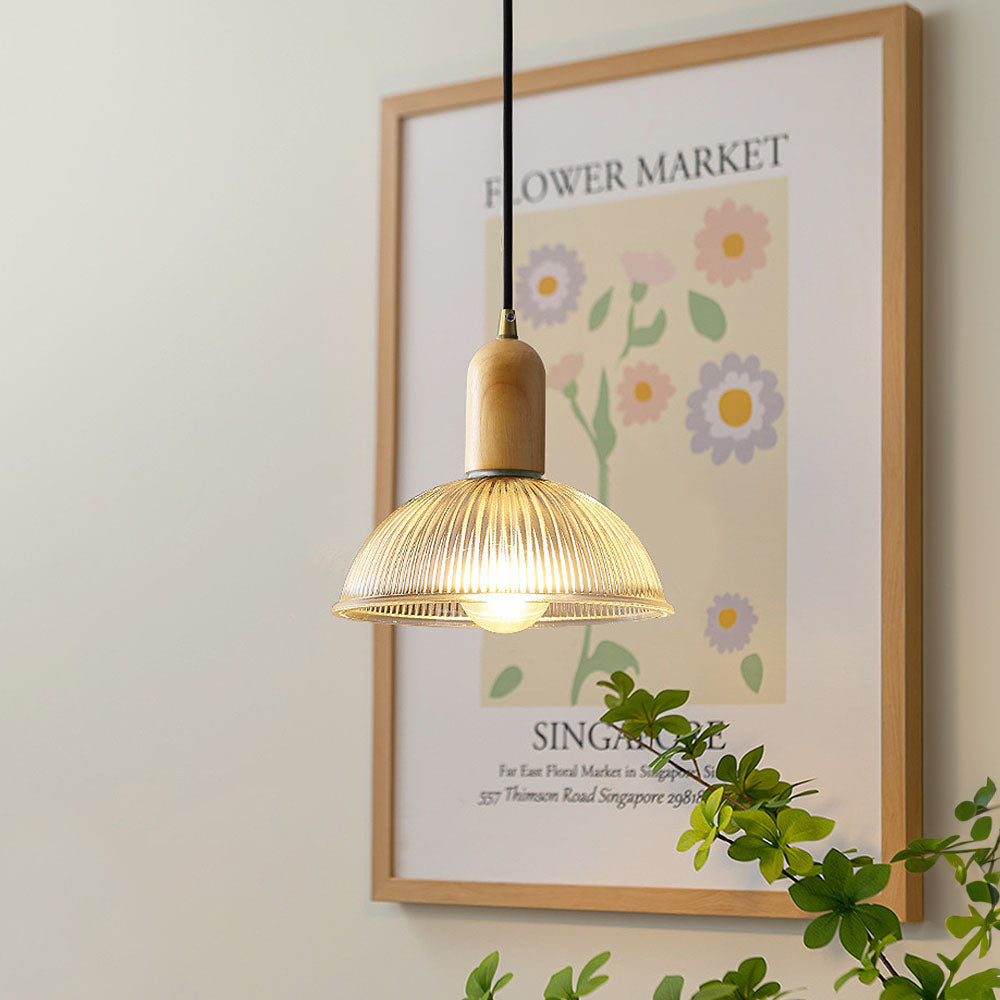 Wabi-Sabi Pendant Light - Clear Glass Bedroom Lighting Modern