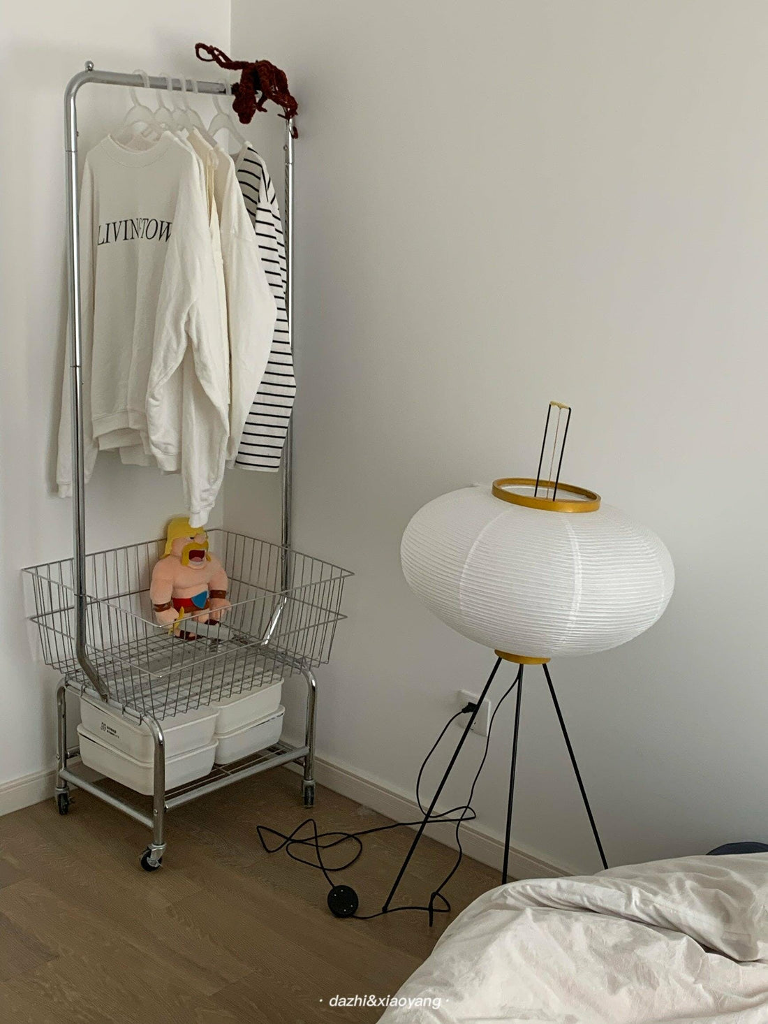 Rice Paper Floor Lamp - Bamboo Frame Soft Light for Living Room