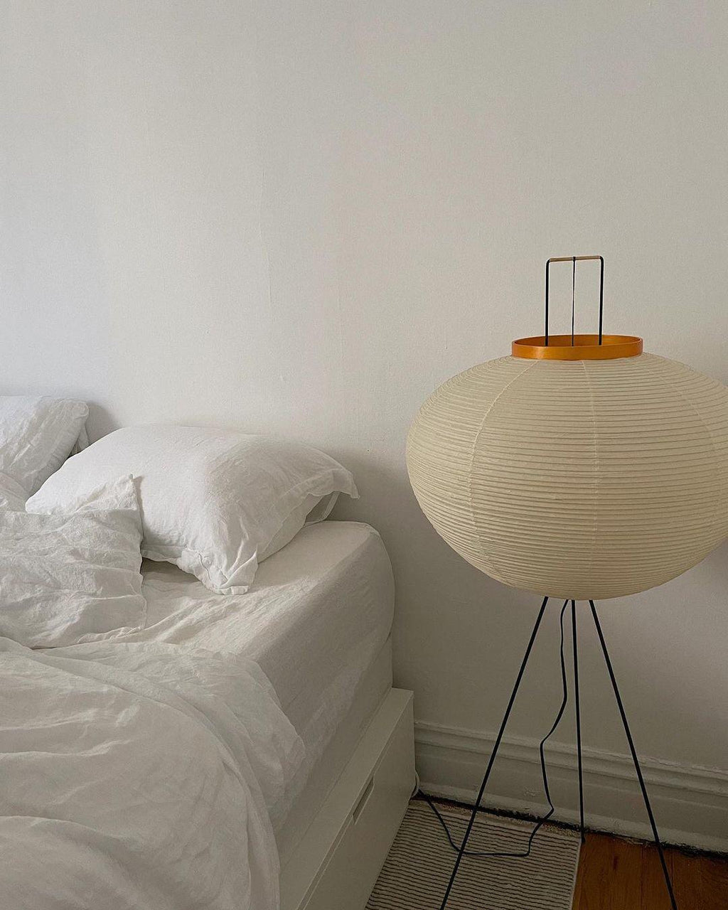 Rice Paper Floor Lamp - Bamboo Frame Soft Light for Living Room