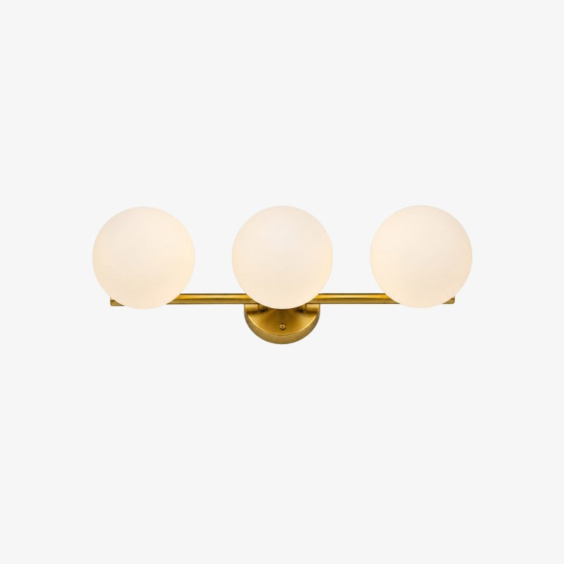 Gold Milk Glass Vanity Light