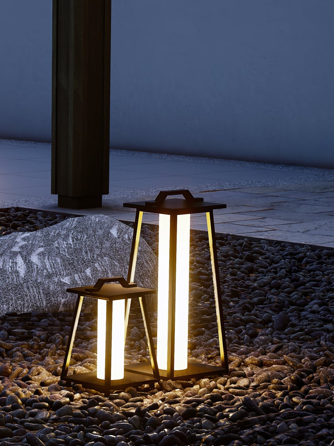 Acrylic Shade Light - Stainless Steel Portable Outdoor Lamp for Garden
