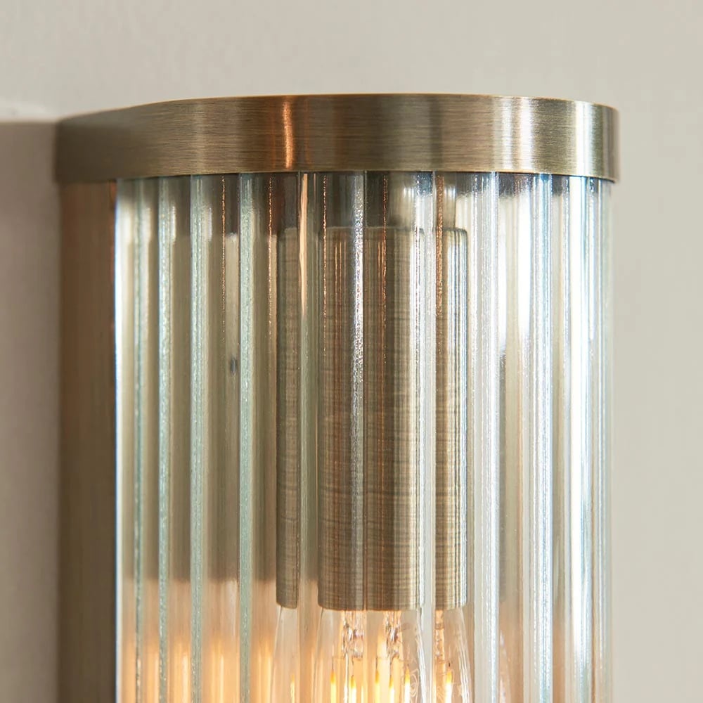 RibGlow Art-Deco-Wandleuchte aus geripptem Glas – Wandleuchte im Vintage-Stil für das Wohnzimmer