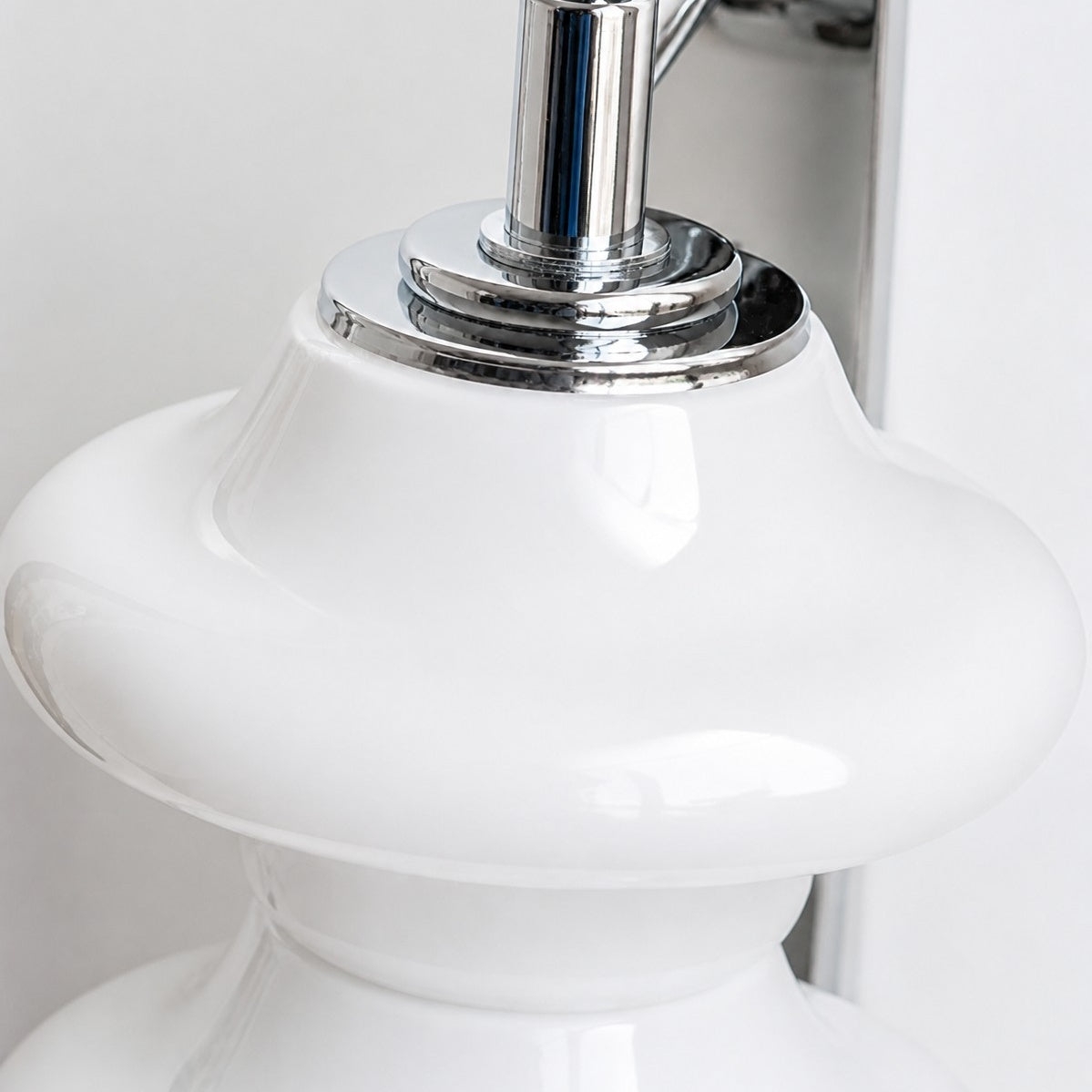 White Glass Wall Light