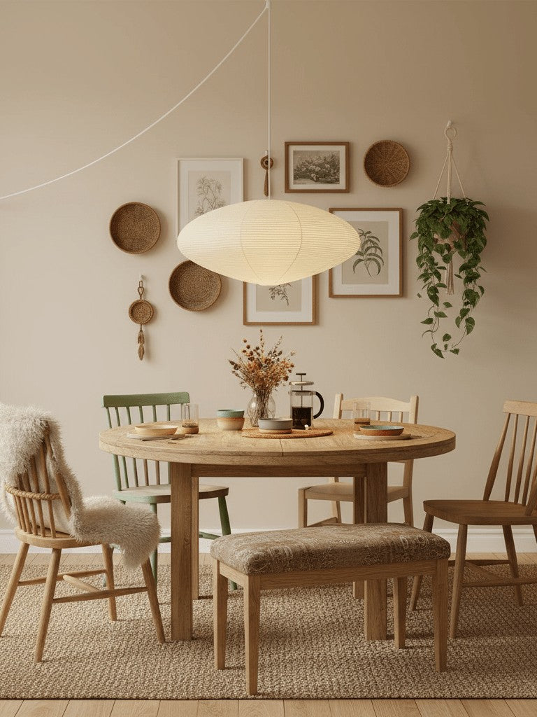 Mulberry Paper Plug-In Pendant Light