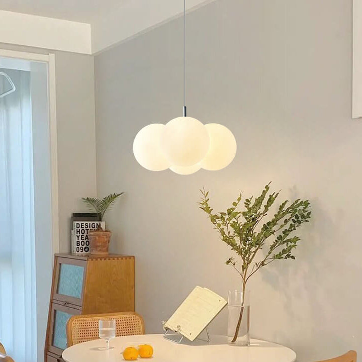 Nordic Cloud Ball Ceiling Light - Warm LED Glow for Cozy Bedroom