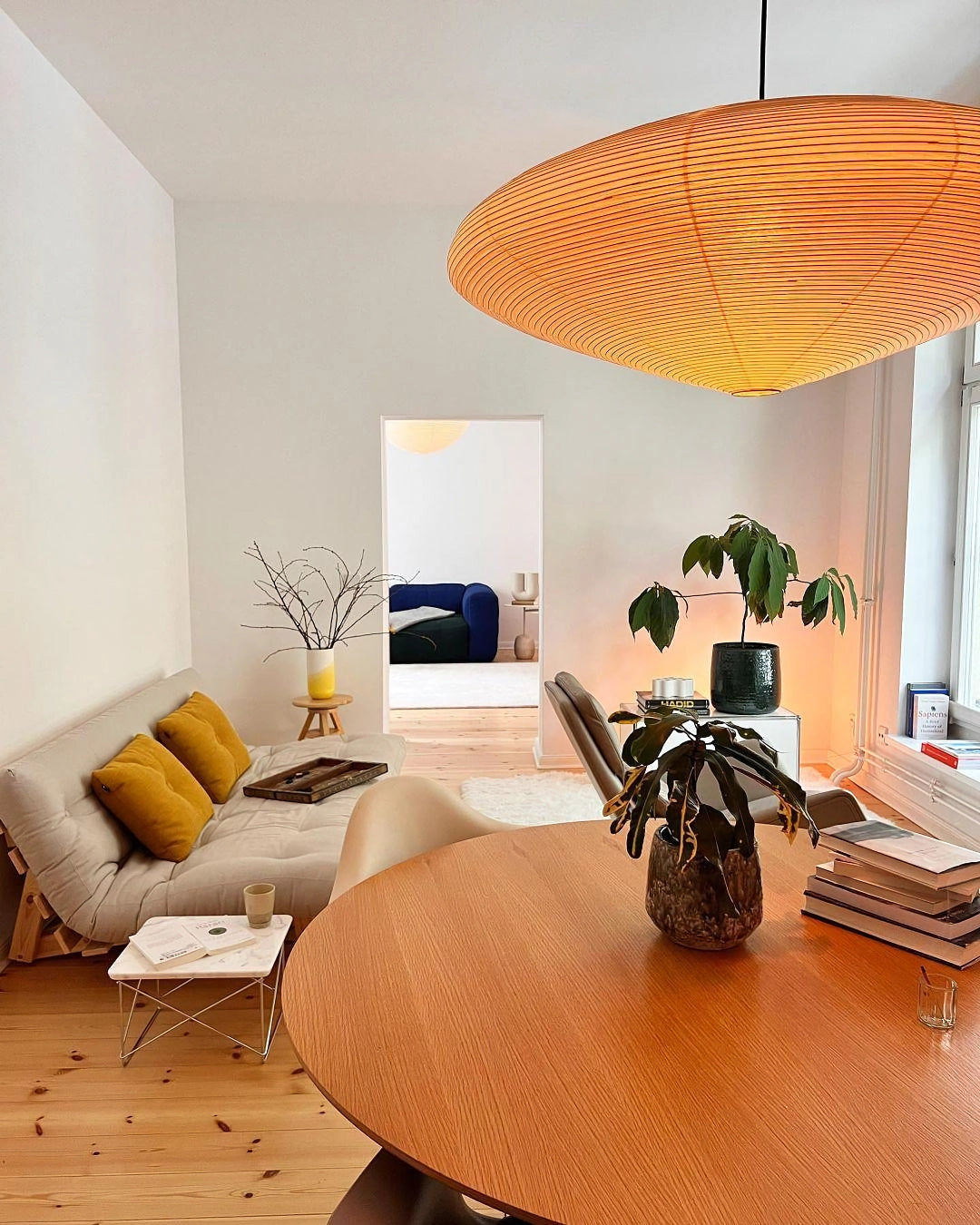 Washi-Papier-Pendellampe – handgefertigtes Maulbeerlicht für gemütliches Zimmer
