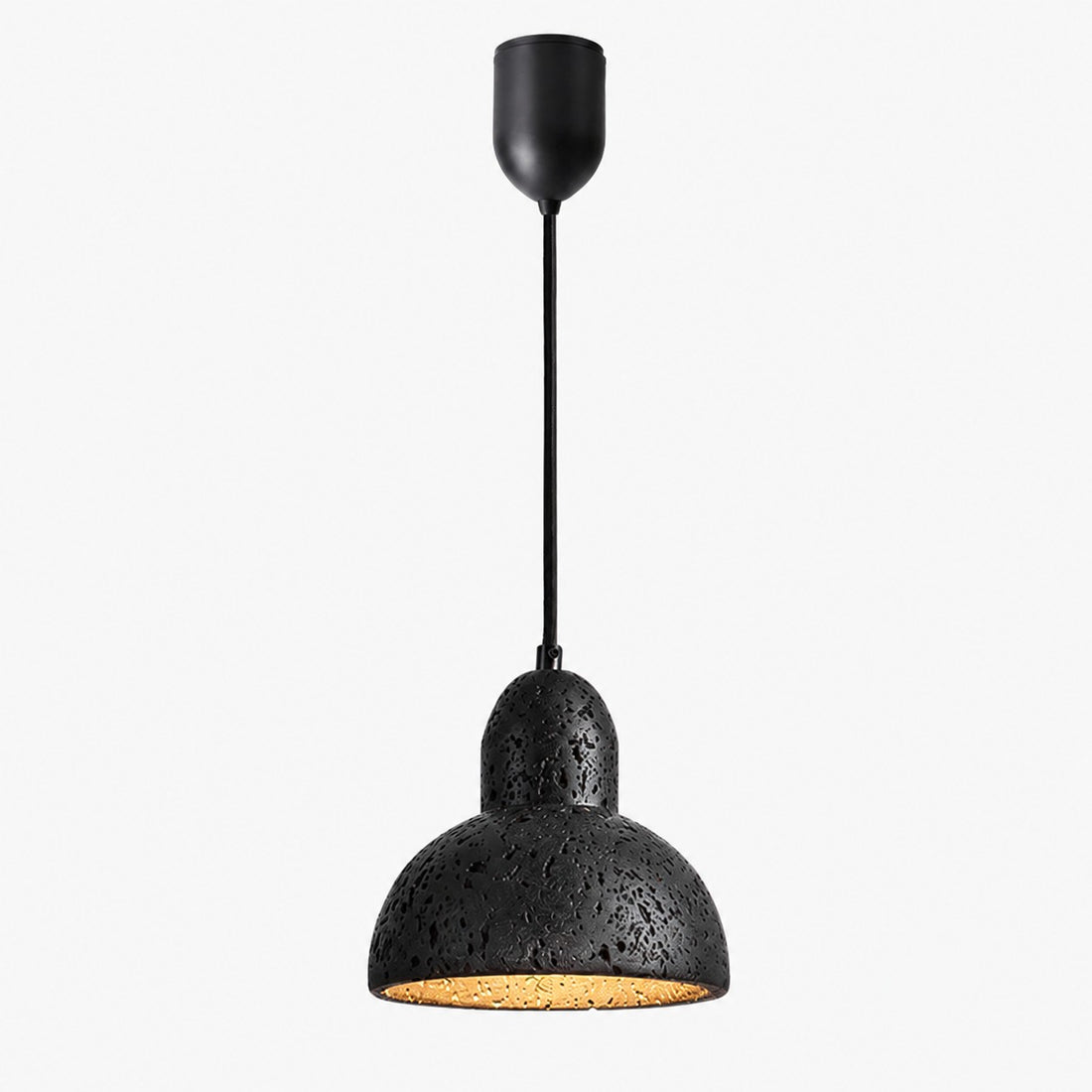 Cratera Black Travertine Stone Pendant Light
