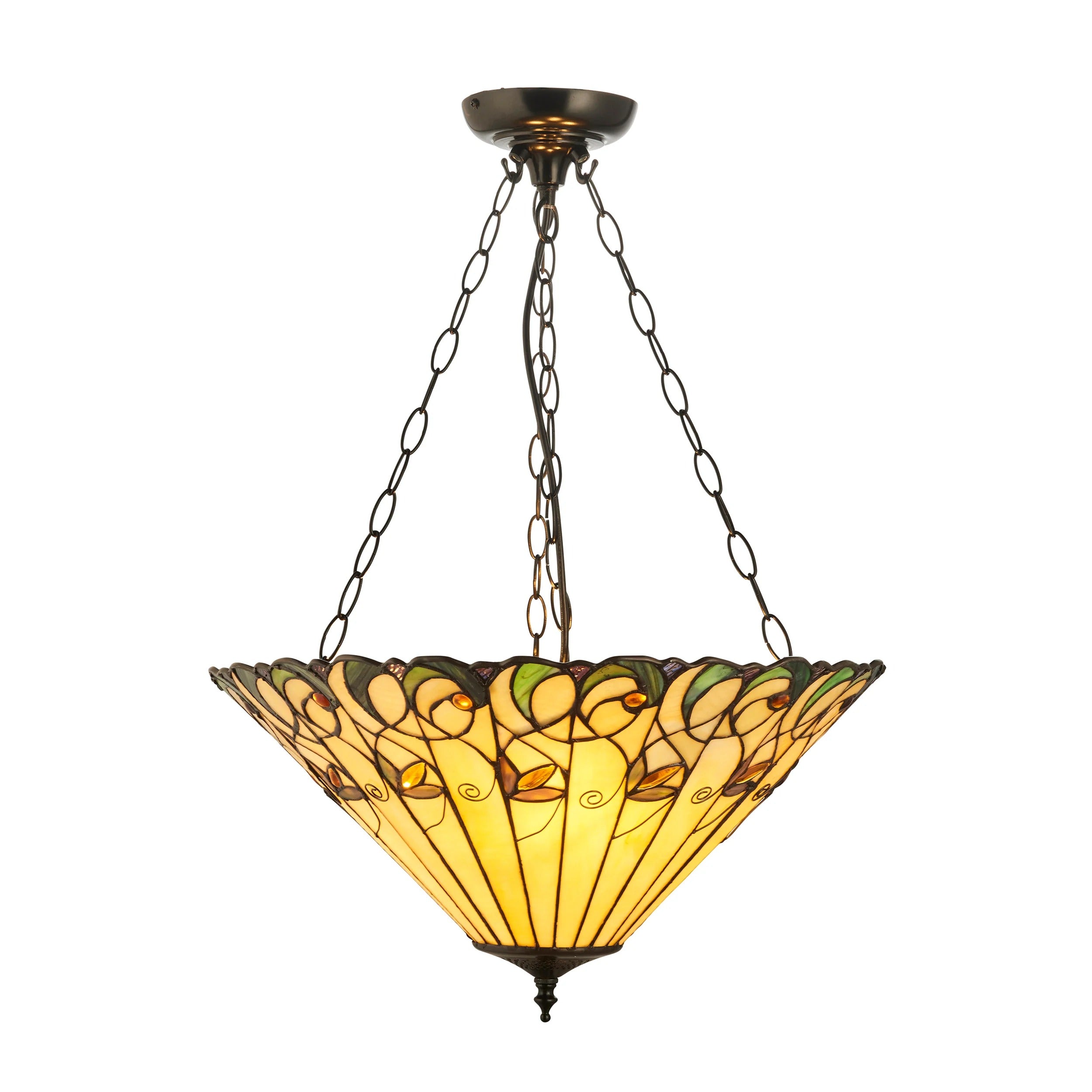TF Jamelia Light - Decorative Art Glass - Flush Mount Timeless Style for Hallway