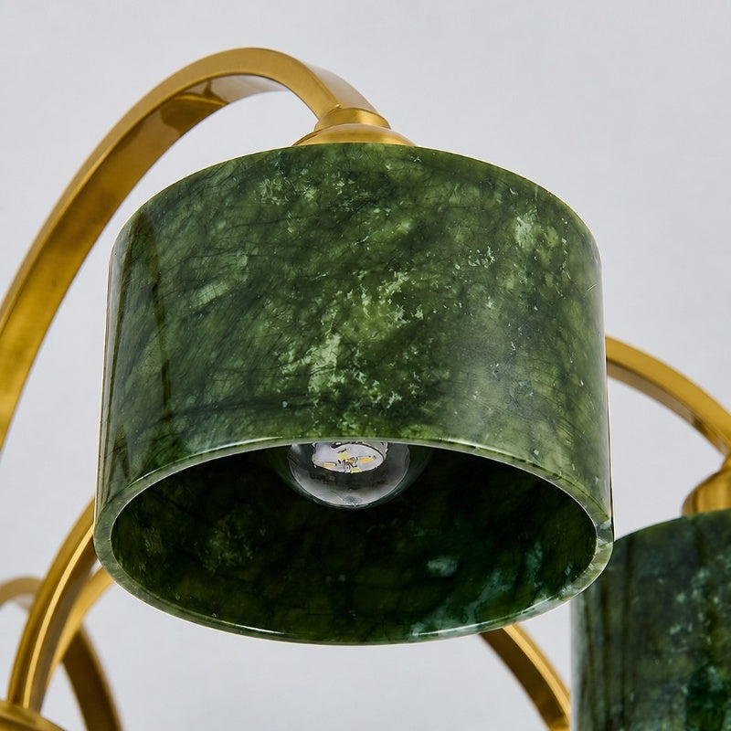 Green Jade Arched Branch Chandelier
