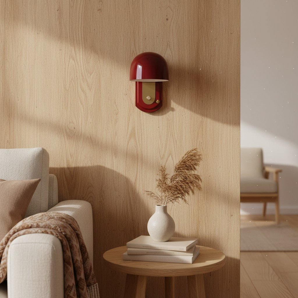 Livessa Modern Wall Lamp – Sculptural Glass Shade Wall Light for Bedroom or Living Room