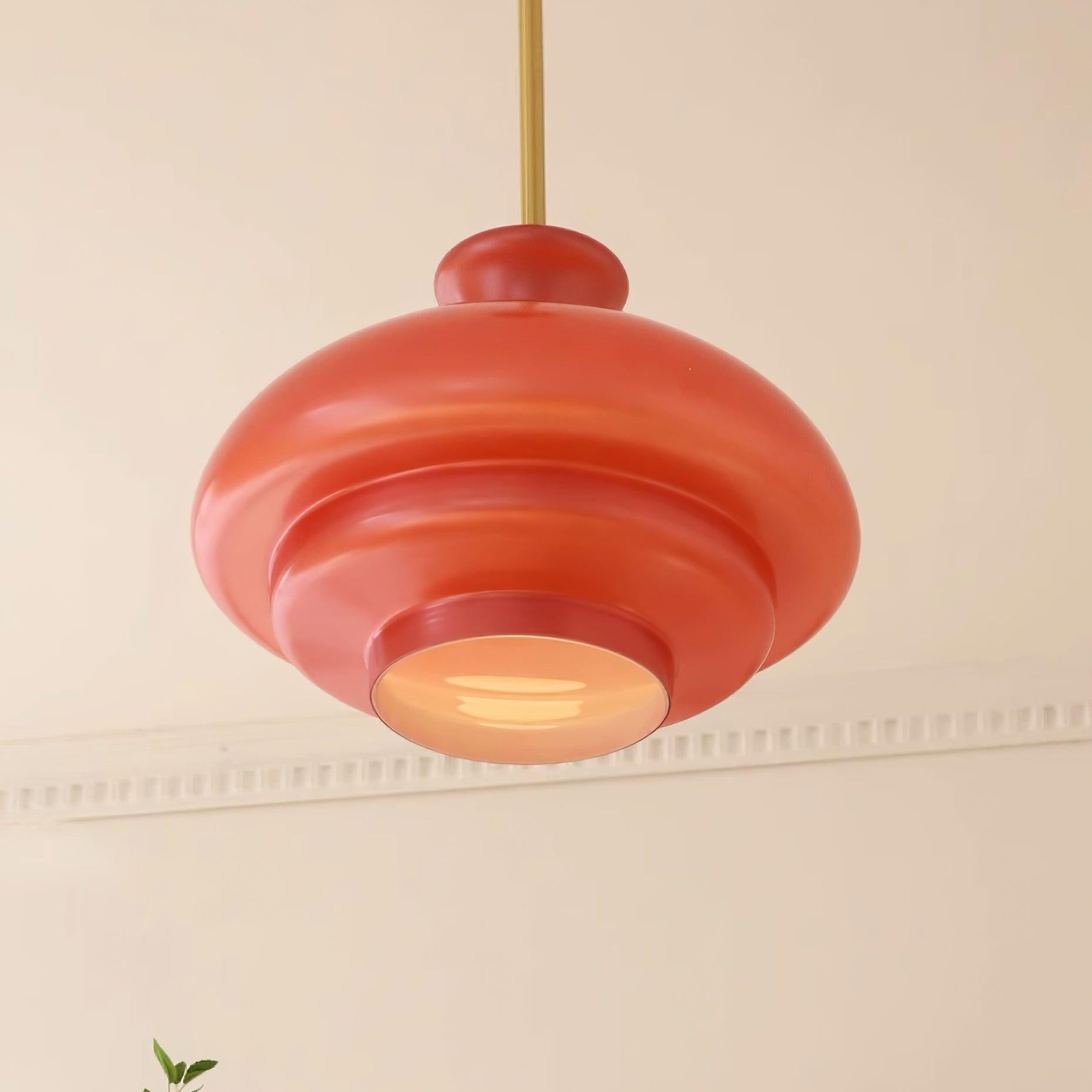 HaloVita Sculptural Glass Pendant Lamp - Bauhaus Bowl Shape Lighting for Living Areas