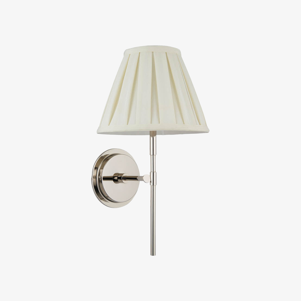 Cremaris Metal Wall Light with Fabric Shade - Timeless Sconce for Interior Lighting