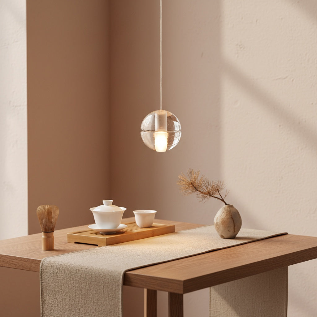 Lorivo Decorative Crystal Sphere Pendant Light Starry Visual for Lounge Areas