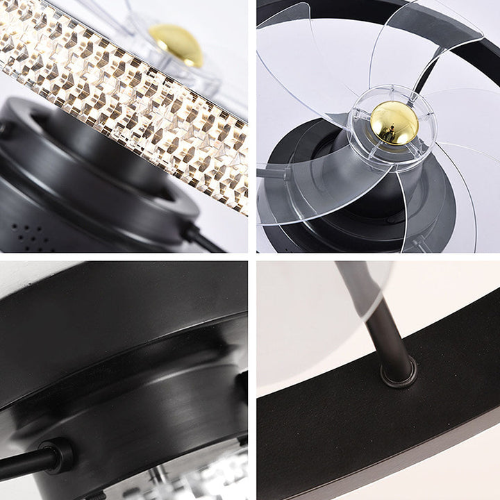 Dimmable LED Ceiling Fan – Modern Hardware Light for Home Interiors