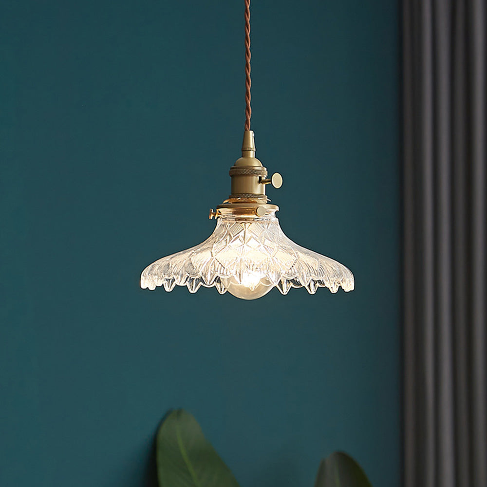 Small Glass Pendant Light - Modern Kitchen Island Lighting Minimalist