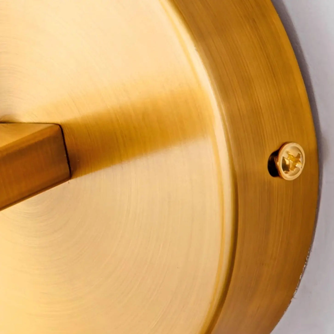 Close-up of the metal wall plate