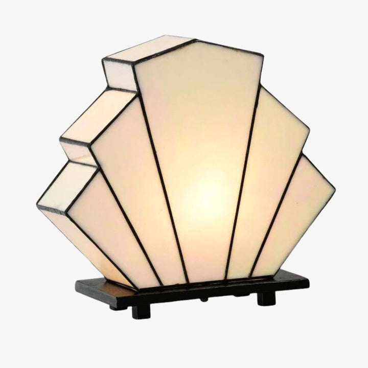 Kelsar Classic Stained Glass Table Lamp – Hand Cut Stained Glass Art Deco Table Lamp for Living Room or Bedroom