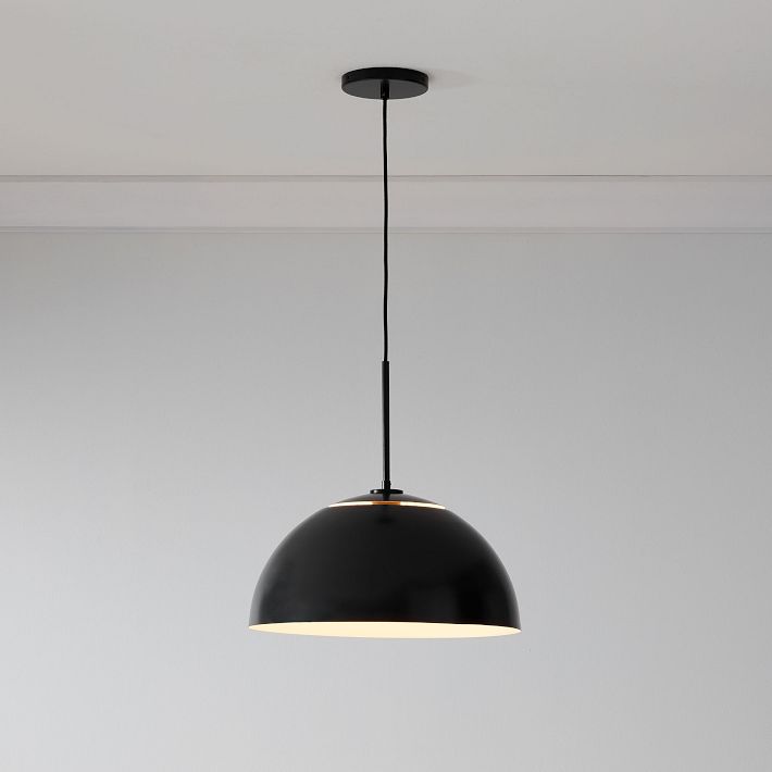 Parvion Sculptural Metal Pendant Light - Modern Bowl Lamp for Hallway