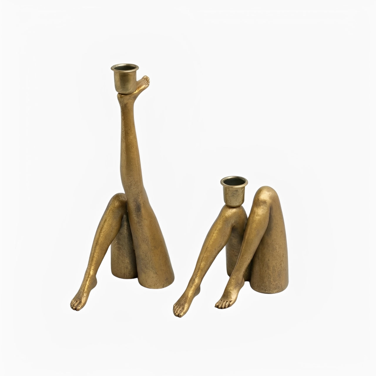 Kickra Leg-Inspired Candle Holder - Sculptural Resin Holder for Dining Room U22