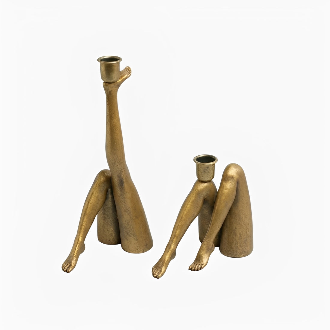 Kickra Leg-Inspired Candle Holder - Sculptural Resin Holder for Dining Room U22