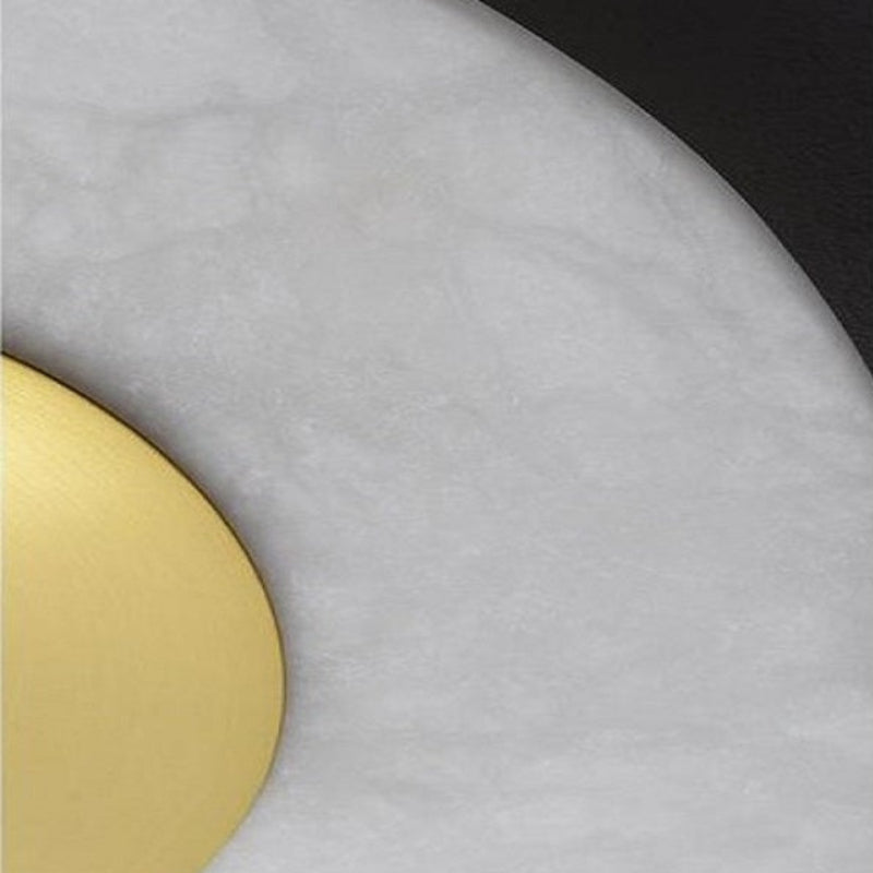Minimalism Alabaster Doppelscheiben-Wandleuchte