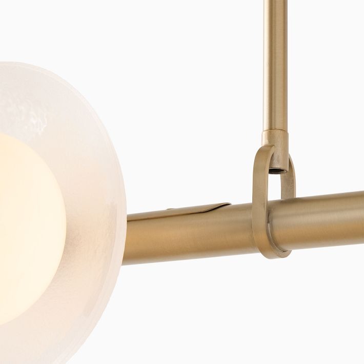 Elorina 6-Light Linear Chandelier - Modern Metal Light Fixture - Dining Room Lighting