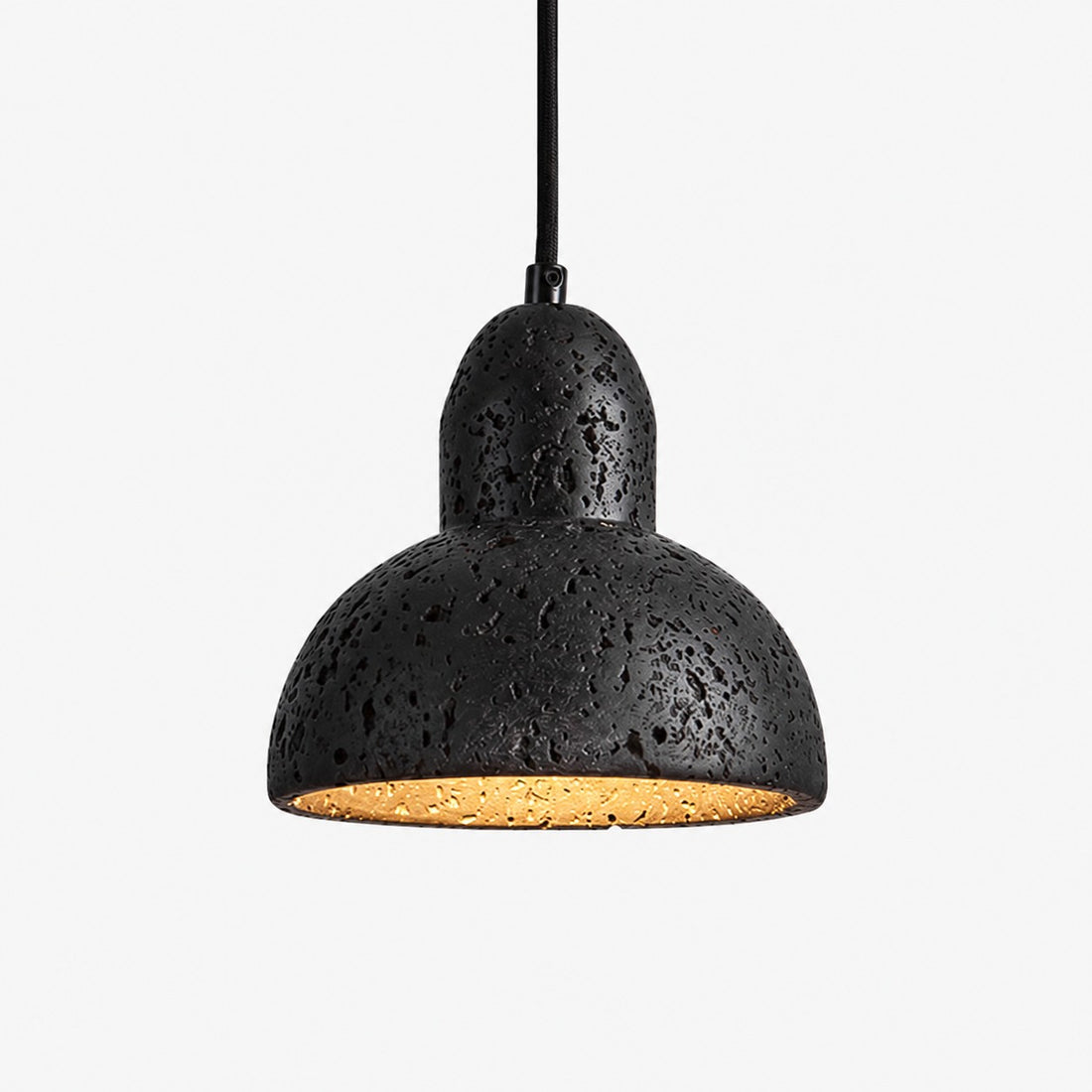 Cratera Black Travertine Stone Pendant Light