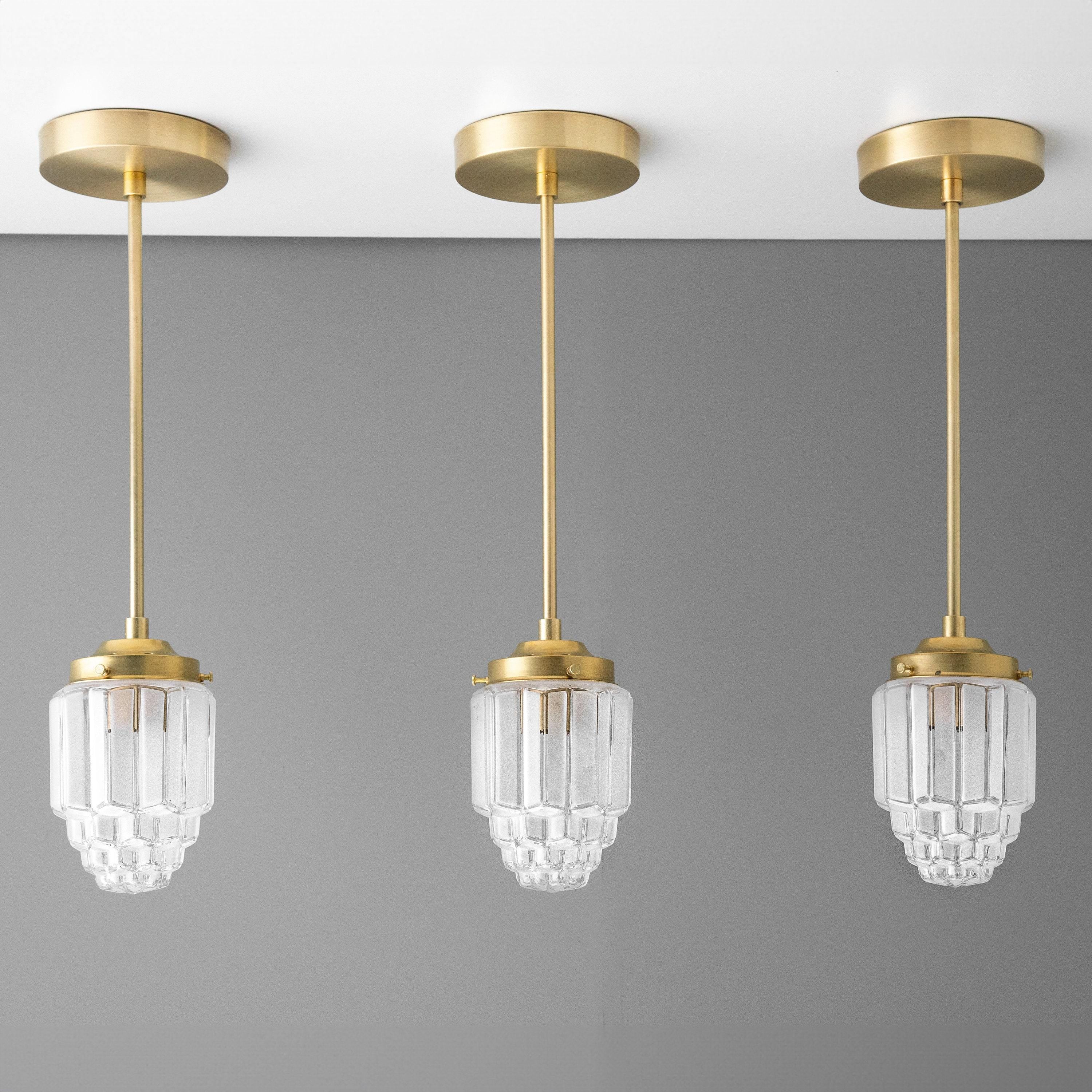 Tierlux Glass Pendant Light - Art Deco Globe Design