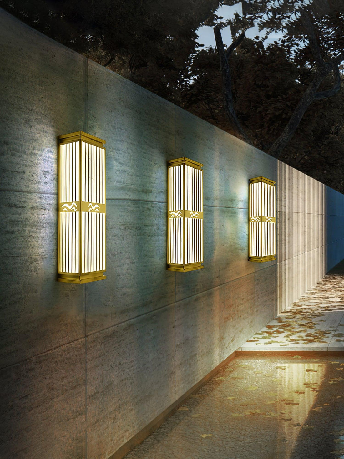 Metal Outdoor Wall Light - Square Acrylic Lamp for Yard