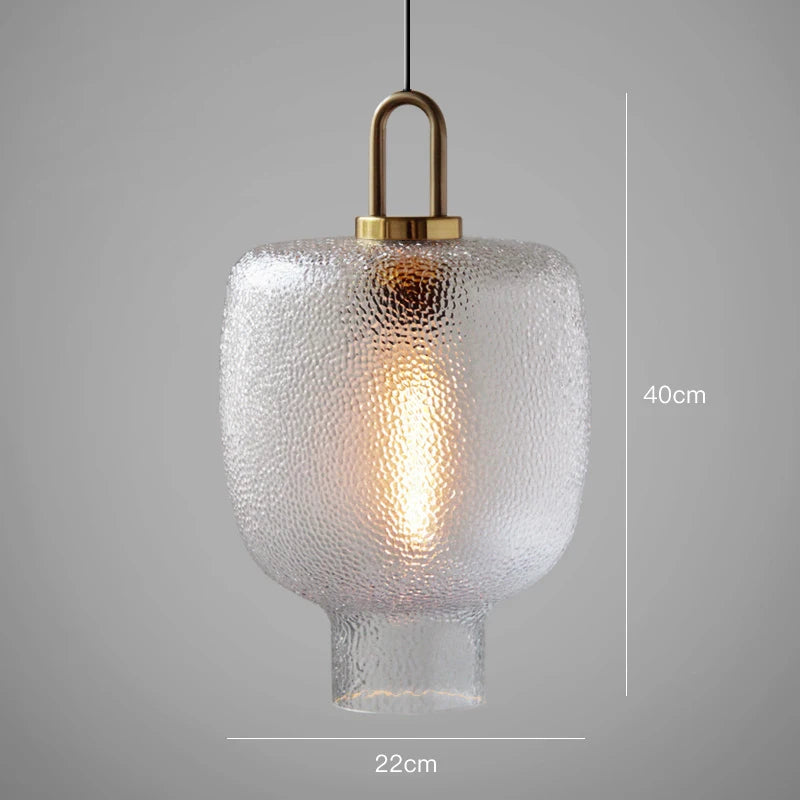 Frosted Glass Pendant Light – Modern Fixture for Bedroom & Dining Room