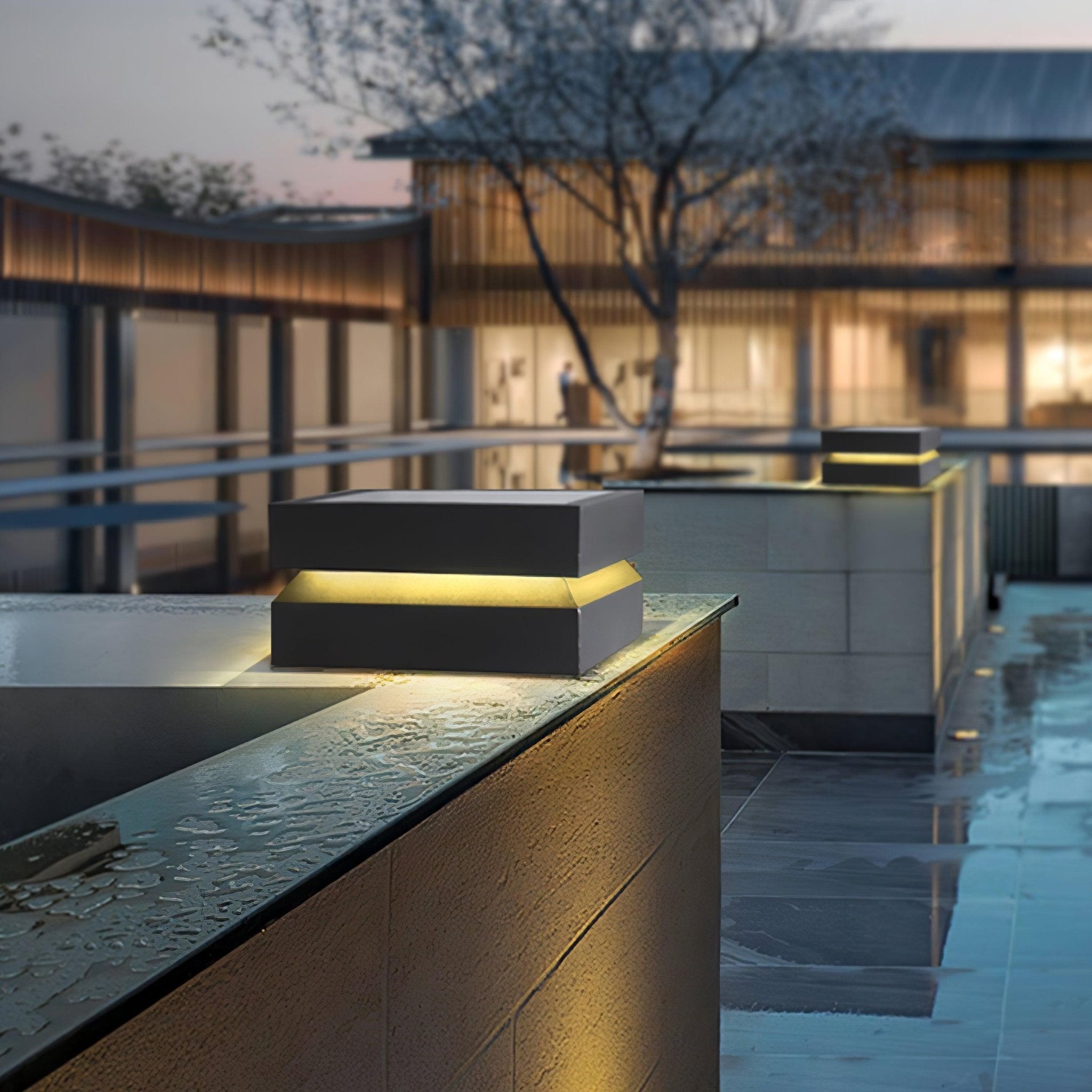 Square Post Outdoor Light - Waterproof Garden Lamp for Pathway