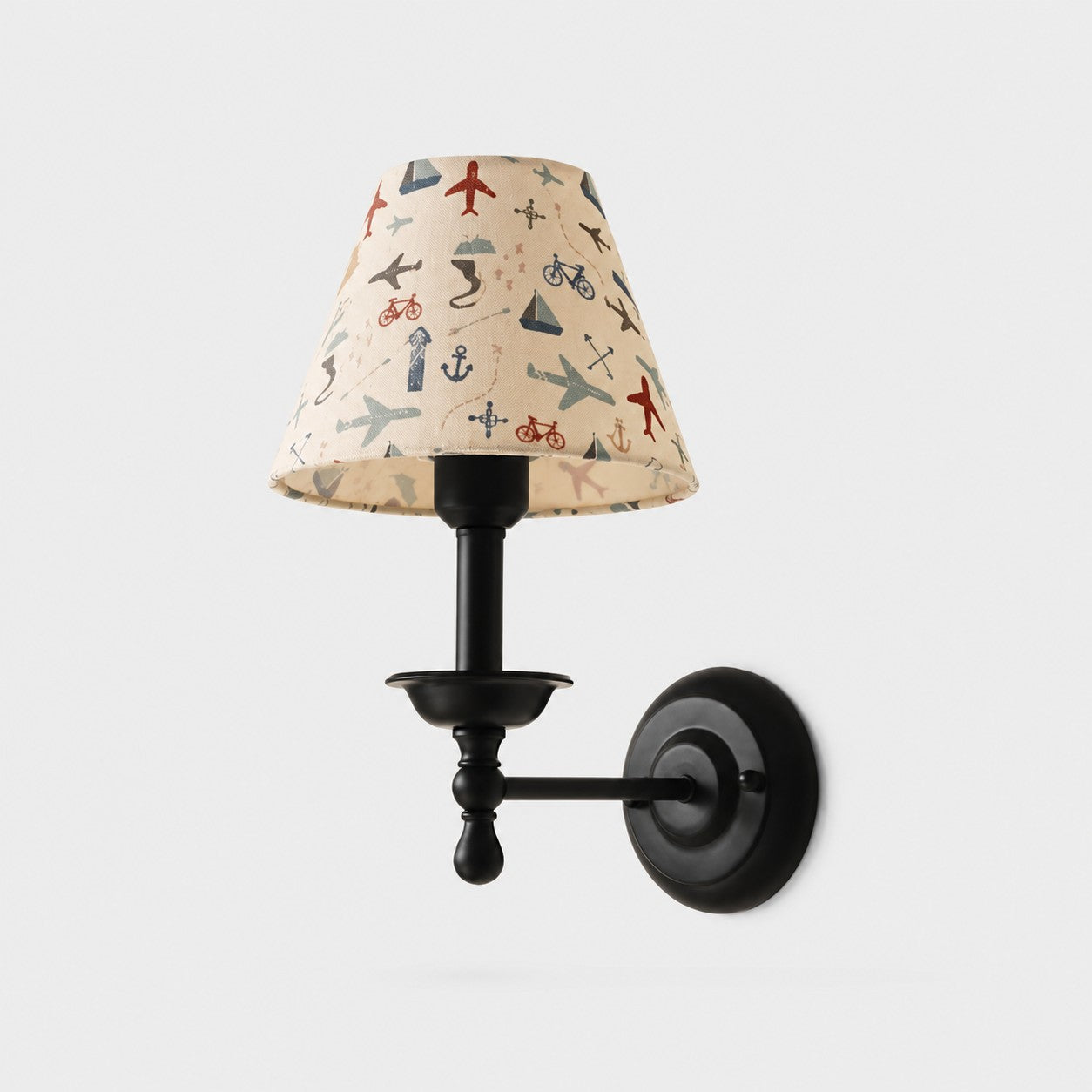 Vintage Fabric Shade Wall Sconce