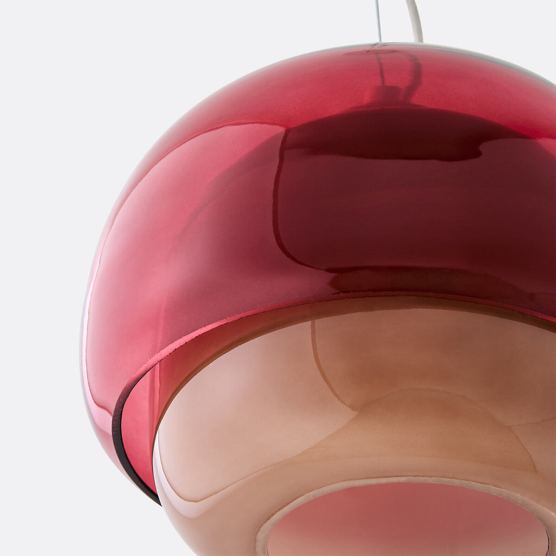 Clinco Modern Mushroom Pendant Light - Colored Glass Hanging Light