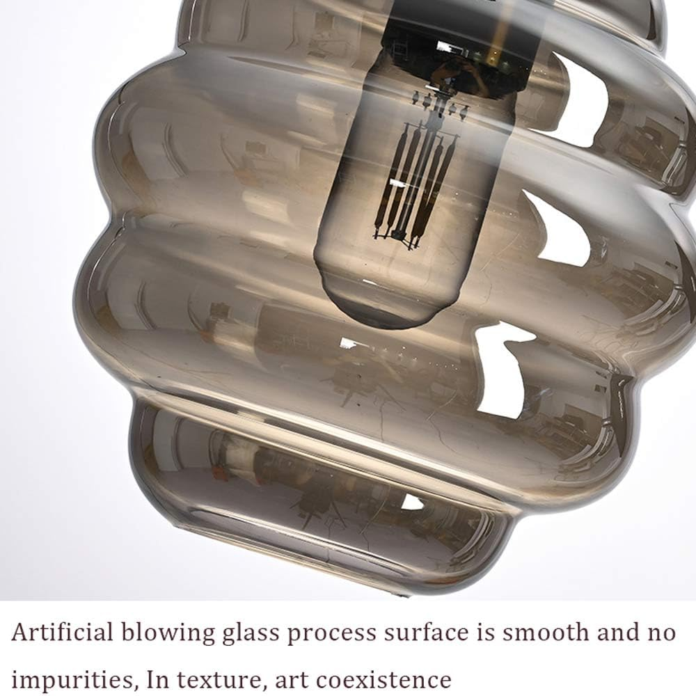 Glass Modern Pendant Lighting - Multi-layer Ring Fixture for Kitchen