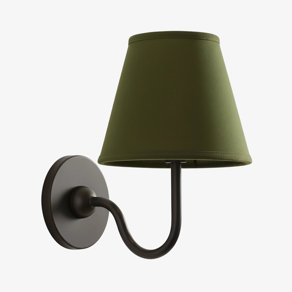 Luvora Vintage Pleated Shade Wall Lamp - Modern Brass Linen Wall Lighting