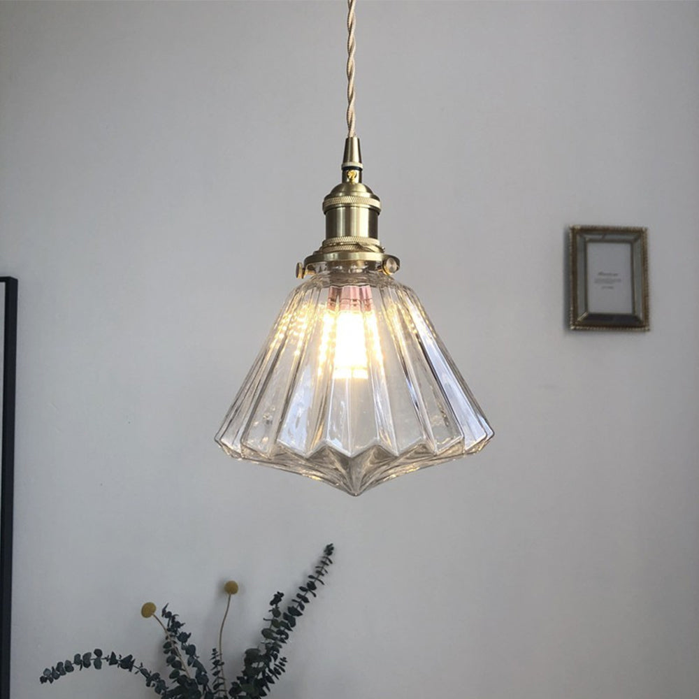 Brass Glass Pendant Light - Elevate Charm Fixture for Kitchen