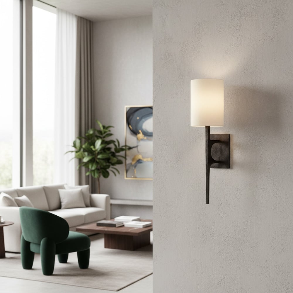 Texturoc Linear Wall Light - Modern Hammered Wall Sconce
