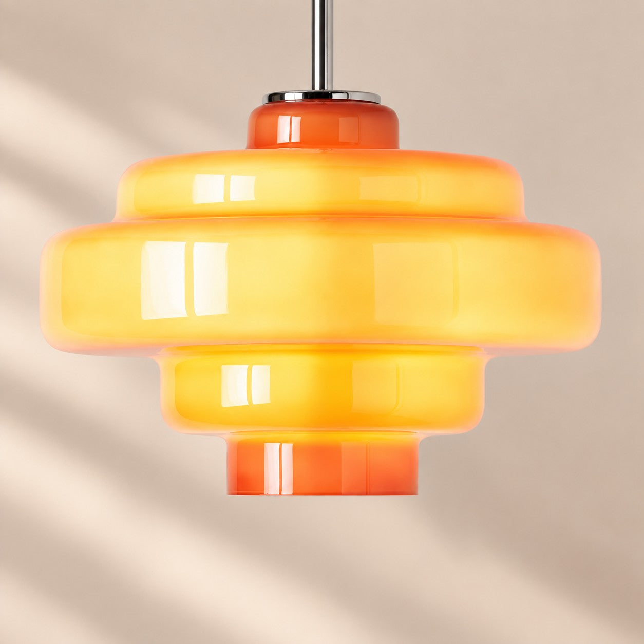 Koloro Millie Glas-Pendelleuchte mit Stecker - Retro-Pendelleuchte in bunten Farben für moderne Innenräume